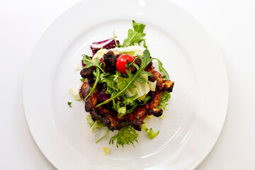 salad with arugula and tomatoes