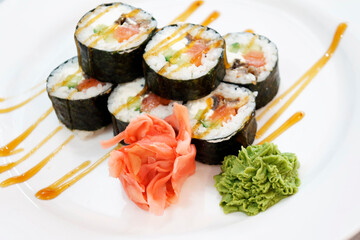 sushi on a plate