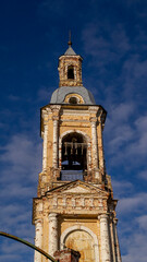 Fototapeta na wymiar Orthodox village bell tower