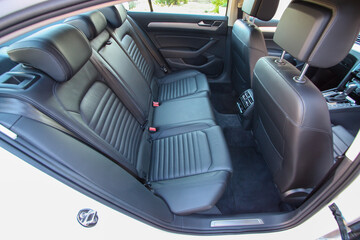 Rear seats of a luxury vehicle