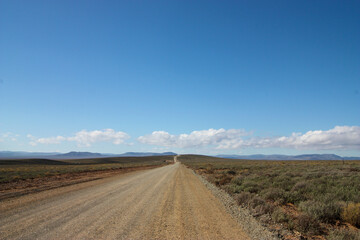 Fototapeta na wymiar Dirt road in the desert