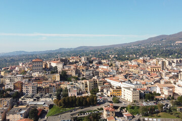 Fototapeta na wymiar Immagine aerea del centro storico di Velletri.