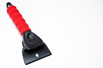 Hand held windshield ice scraper for winter