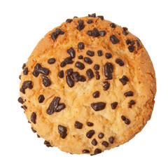 chocolate chip cookies isolated on white background
