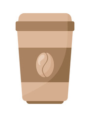 coffee cup icon over white background