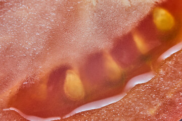 Obraz premium close up of a slice of tomato 
