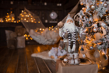 festive christmas and new year decorations. New Year and Christmas cards. New Year's decor