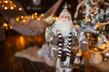 festive christmas and new year decorations. New Year and Christmas cards. New Year's decor