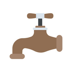 
Flat icon design of water tap
