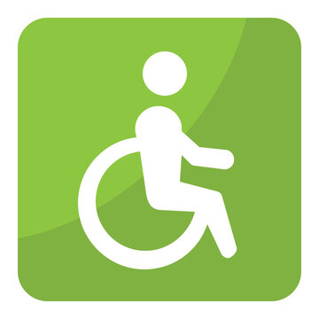 
The international wheelchair symbol 
