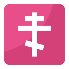 
Flat icon design of russian orthodox symbol
