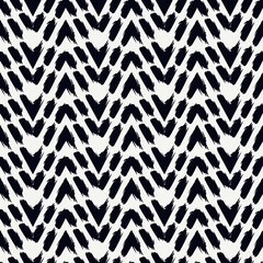 Ethnic seamless pattern. Freehand horizontal zigzag chevron stripes print. Boho chic, indigenous, tribal background