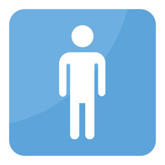 
Flat icon design of men’s room

