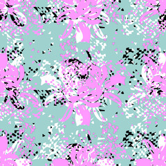 abstract background with flowers