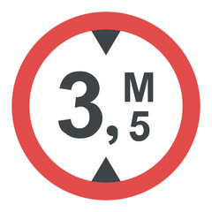 
Height limit traffic sign 
