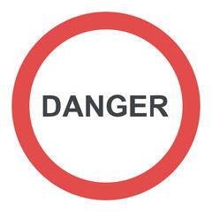 
Danger ahead traffic sign 
