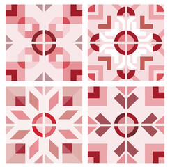 Festive geometric christmas pattern- editable, isolated vector graphic