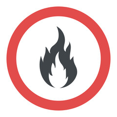 
Fire hazard warning safety sign 

