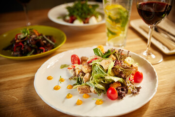 salad with seafood