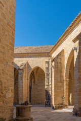 Fototapeta na wymiar Detail of the church of Santa Maria de los Reales Alcazares, Ubeda, Andalusia, Spain vertical