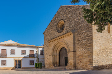 Fototapeta na wymiar The Church of the Holy Cross, Baeza. Renaissance city in the province of Jaen. World heritage site by Unesco. Andalusia, Spain
