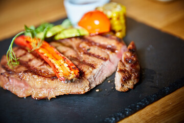 grilled steak on a plate