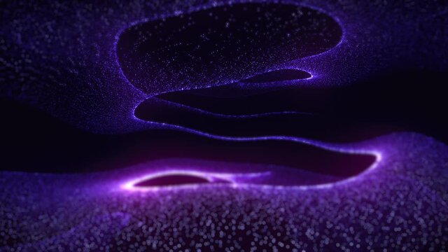 3d rendered violet abstract spiral form in 3d space.