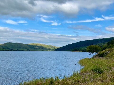 lake and mountains
