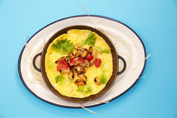omelet with vegetables
