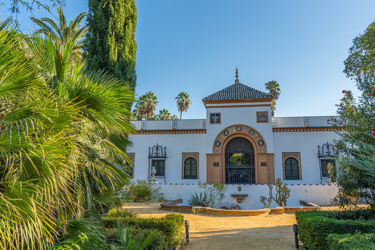 Parque de Maria Luisa is a famous public park in Sevilla, along the Guadalquivir River, Andalusia.