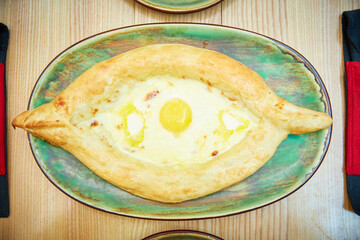 Georgian Cheese Stuffed Bread Khachapuri
