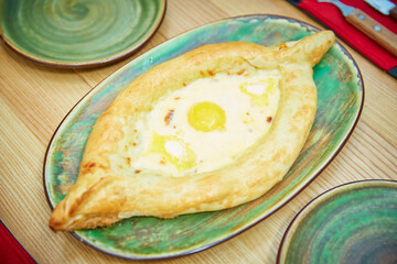 Georgian Cheese Stuffed Bread Khachapuri