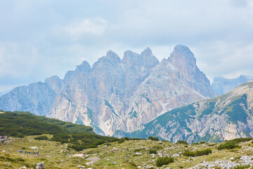 Fototapeta premium The Sexten Dolomites of northeastern Italy. Three peaks of Lavaredo. Alpine landscape.