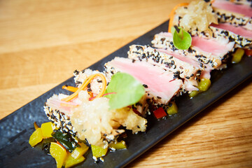 sushi roll with salmon