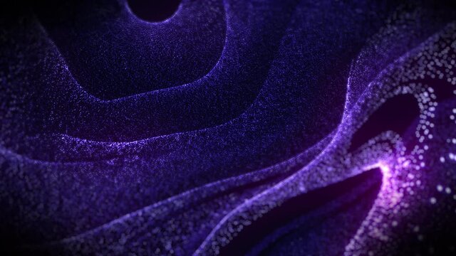 A seamless glowing blue turbulent fractal lines on the black background.