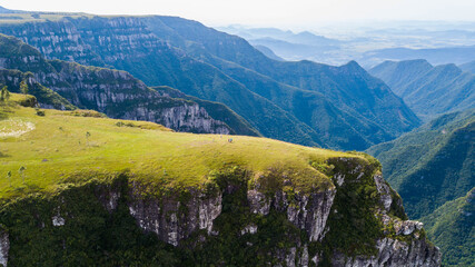 Cânion Amola Faca - São José dos Ausentes - RS. View of the scenic landscape of Amola Faca canyon and watherfall, in Rio Grande do Sul, Brazil