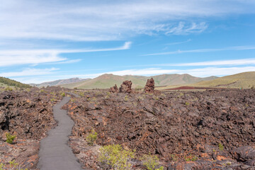 A scenic view at the Craters of the Moon National Monument and Preserve located in Idaho.