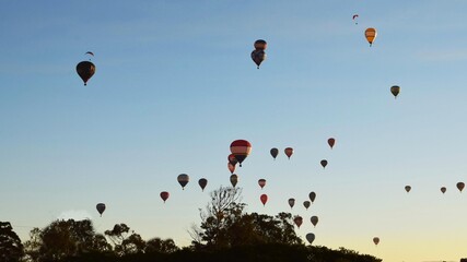 Torres ballooning festival. Various balloons in the sky