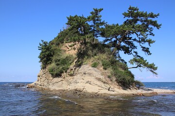 Obraz premium 芦屋町の洞山風景、