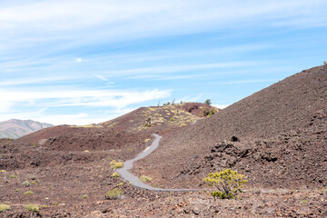 Fototapeta na wymiar A scenic view at the Craters of the Moon National Monument and Preserve located in Idaho.