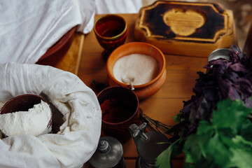 foods and seasonings for cooking delicious food on the table