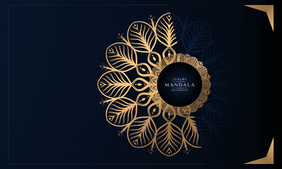 Luxury mandala background with golden Color. Creative luxury ornamental mandala design background. Islamic Ramadan Style Decorative Premium Mandala Design. Mandala Design Ready for Print, Poster.