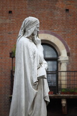 Statue of Dante Alighieri in Verona, Italy
