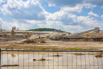 Fototapeta premium Construction site of a modern production