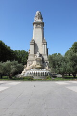 Monument to Cervantes in Madrid, Spain