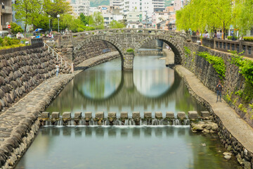 日本 長崎県長崎市、中島川に架かる眼鏡橋