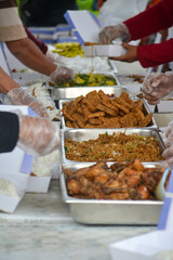 buffet with food