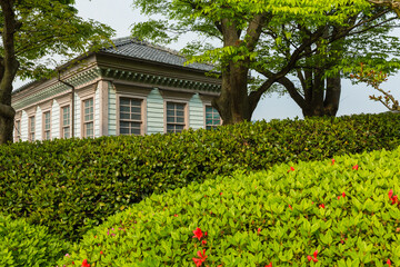 Fototapeta na wymiar 日本　長崎県長崎市、グラバー園の旧長崎地方裁判所庁舎