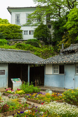 日本　長崎県長崎市、グラバー園の旧グラバー住宅の裏庭
