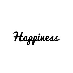 ''Happiness'' Word Illustration